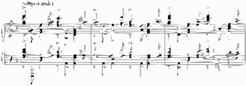 Clip-art vector de trecho musical caderno